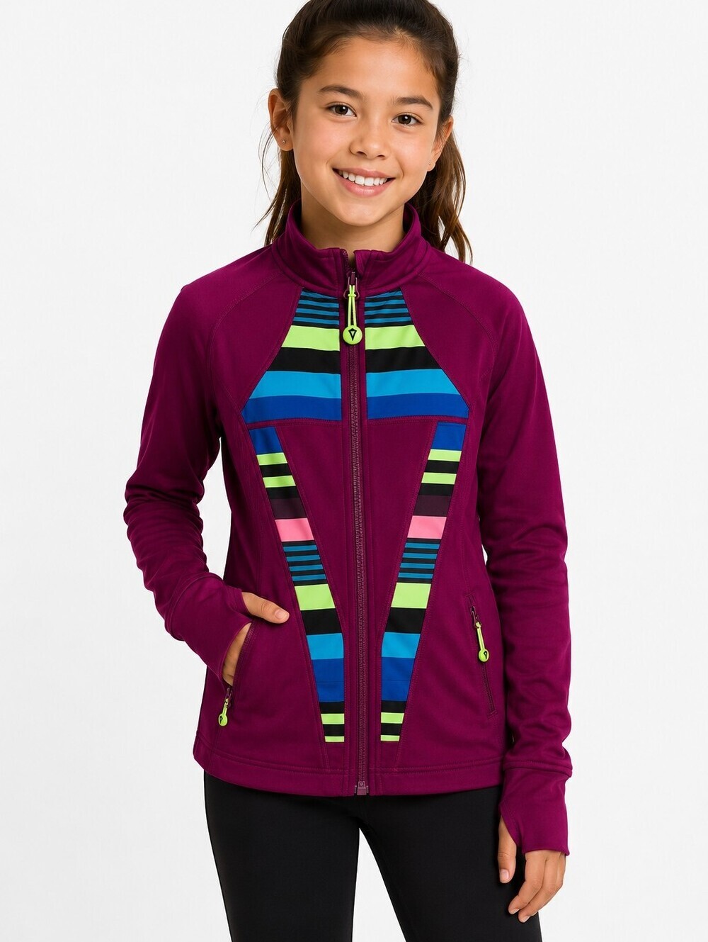 Ivivva by Lululemon Perfect Your Practice Zip Up Track Jacket